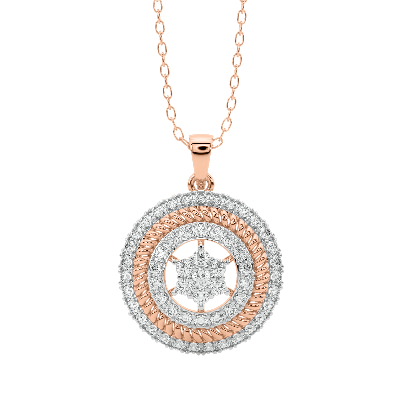 Kamilah Round Diamond Pendant